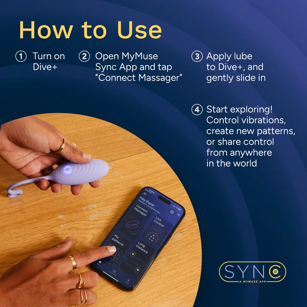 Dive app-enabled egg massager